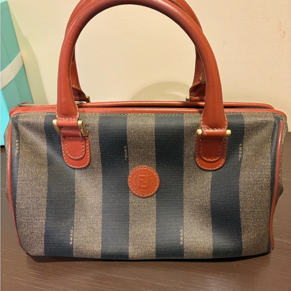 Classic Striped FENDI Pequin Boston Bag 💕